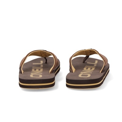 Chinelos de dedo castanhos O'NEILL com risca amarela