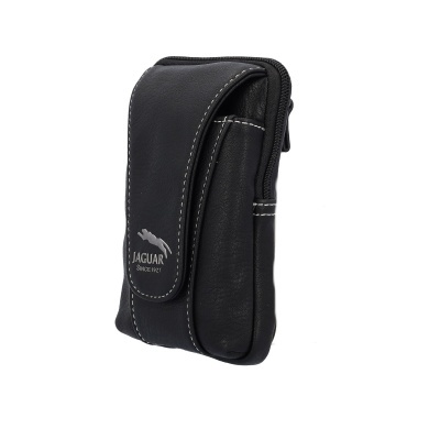 Bolsa preta para telemóvel com logótipo JAGUAR