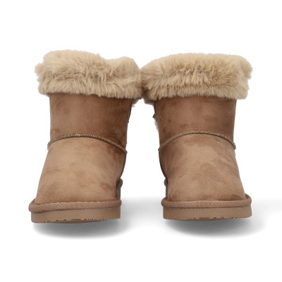 Botas de inverno castanhas com pelo sintético