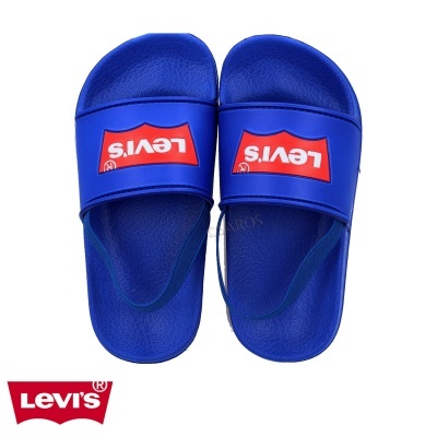 Chinelos de piscina azuis com faixa vermelha LEVI'S