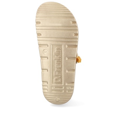 Sola de calçado bege com marca D.Franklin e tamanho 37