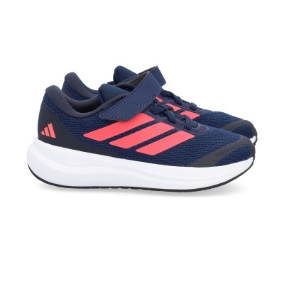 Sapatilhas desportivas Adidas azul escuro com listas cor de rosa e sola branca