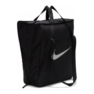 Mala desportiva preta Nike com alças e logo branco