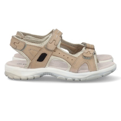 Sandálias castanhas de pele com fechos ajustáveis por velcro