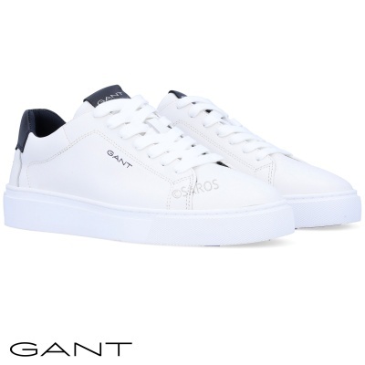 Par de sapatilhas GANT brancas com detalhes em azul escuro