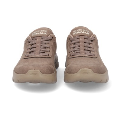 Sapatos Skechers GOwalk castanhos claros de frente
