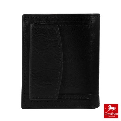 Carteira preta em couro com logótipo Cavalinho Prenatal