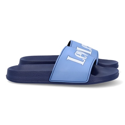 Chinelos Levis azul para homem com logo branco