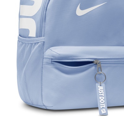 Mochila azul clara Nike com bolso frontal e chaveiro JUST DO IT