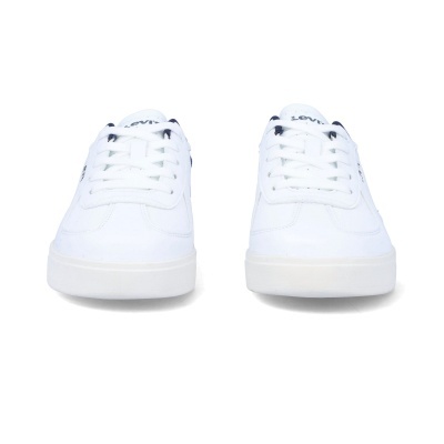 Ténis brancos Levis com atacadores e sola branca