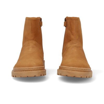 Botas ankle castanho claro de camurça