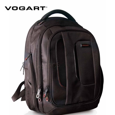 Mochila preta VOGART com vários bolsos e fechos