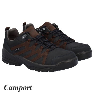 sapatos desportivos castanho e preto Camport