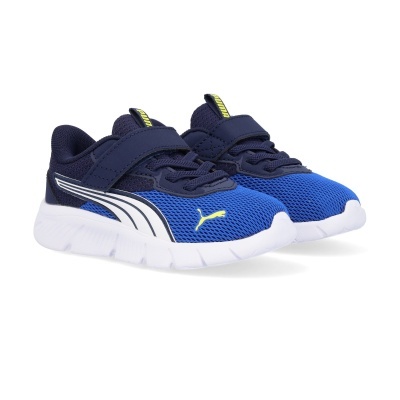 Ténis desportivos de criança azuis e azul-marinho com sola branca e logótipo PUMA