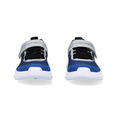 Sapatilhas SKECHERS azuis com velcro cinza e sola branca