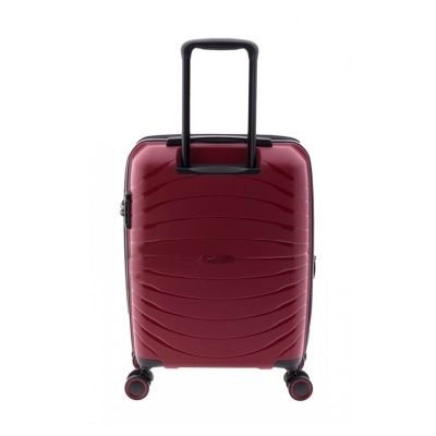 Mala de viagem rígida vinho com rodas e pega extensível