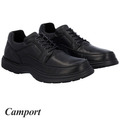 Sapatilhas pretas Camport em material sintético com cadarços