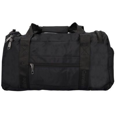 Mala desportiva preta com alças Cavalinho e bolsos com fecho