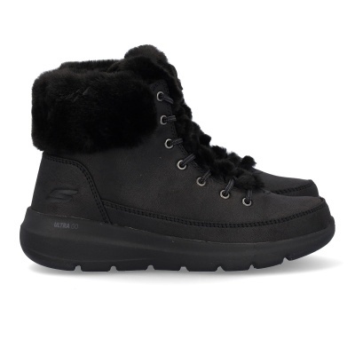 bota preta de mulher com interior felpudo e sola ULTRA GO