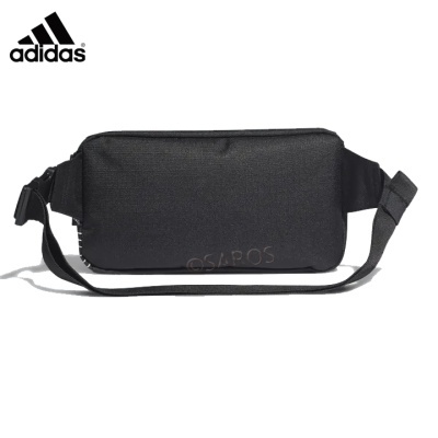 Bolsa preta tipo cinto Adidas com fecho e cinto ajustável