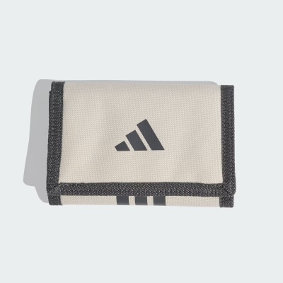 Carteira bege com bordas pretas e logótipo Adidas preto