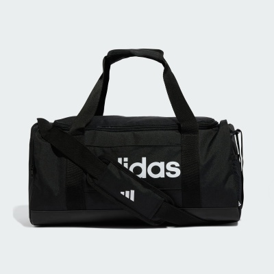 Mala desporto Adidas preta com logótipo branco