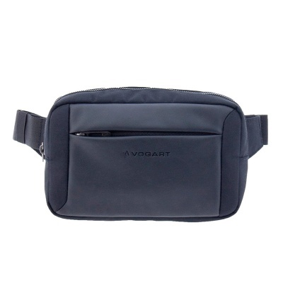 Saco de cintura preto VOGART com bolso frontal e fecho.