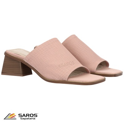 sandálias abertas rosa com salto bloco