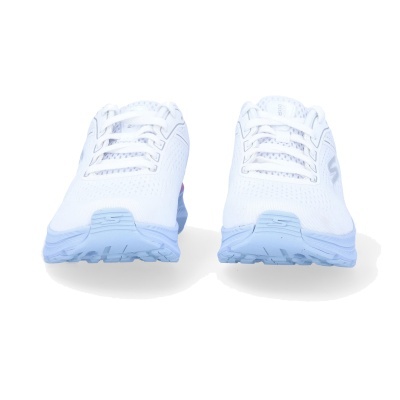 Sapatilhas desportivas brancas com sola azul clara