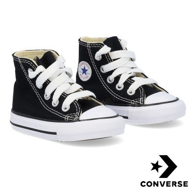 Ténis Converse cano alto preto e branco com logótipo da marca