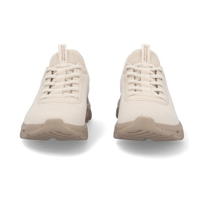 Sapatilhas desportivas bege claro com solado castanho