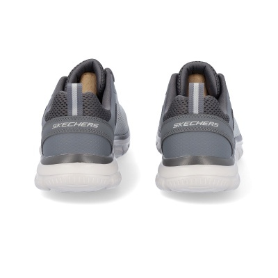 Sapatilhas cinzentas Skechers vistas de trás