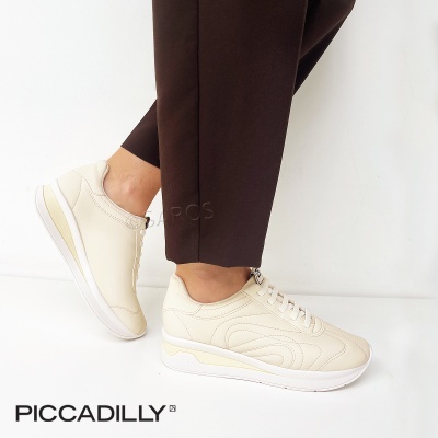 Ténis femininos bege claro da marca PICCADILLY