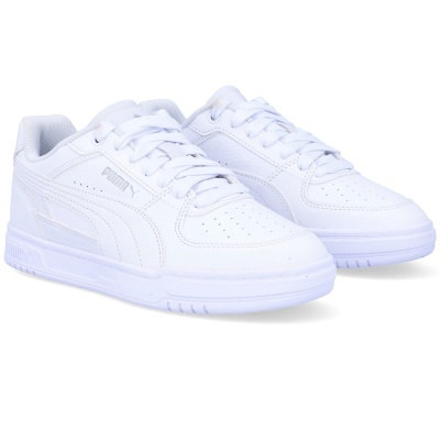 Ténis desportivos brancos PUMA em pele sintética com sola branca