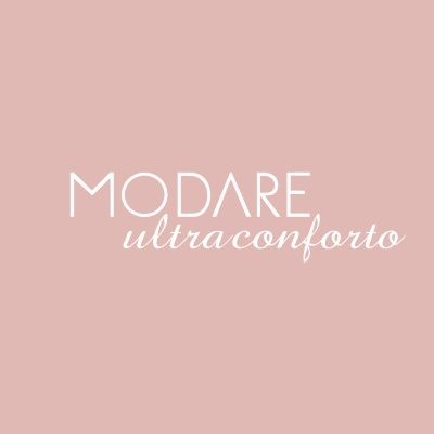 Fundo rosa com texto branco MODARE ultraconforto