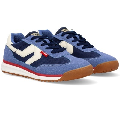 Ténis desportivos Levi's azul com detalhes brancos e castanhos