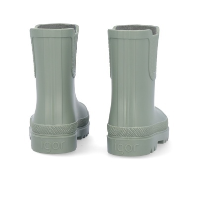 Botas de borracha cinza claro com logótipo 'igor'