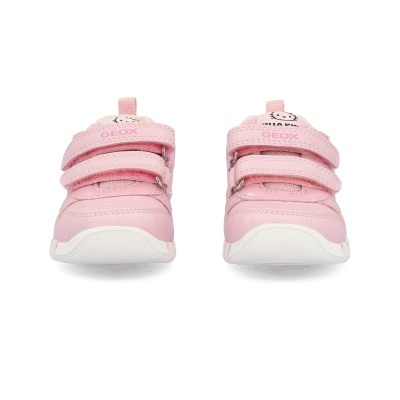 Sapatilhas infantis cor-de-rosa com fecho de velcro e personagem Hello Kitty