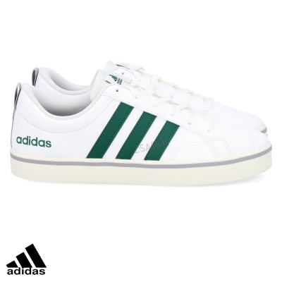 Ténis Adidas brancos com riscas verdes