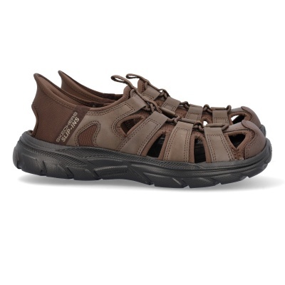 Sandálias desportivas castanhas Skechers Slip-Ins com sola preta