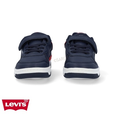 Sapatilhas Levi's azul escuro com sola branca e fecho de velcro