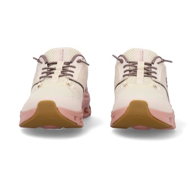 Sapatilhas Skechers bege com detalhes rosa e castanho