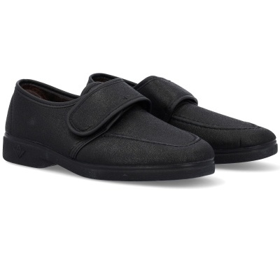 Sapatos pretos para homem com velcro