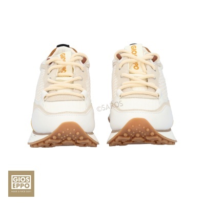 Sapatilhas creme e branco da marca GIOS EPPO vista frontal