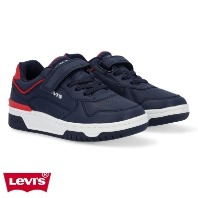 Sapatilhas Levi's azul escuro com detalhes vermelhos e sola branca