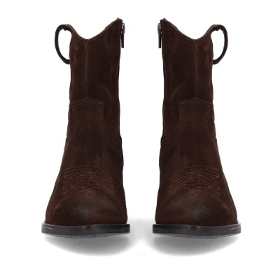 Botas cowboy camurça castanha com sola preta