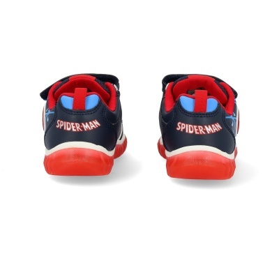Sapatilhas infantis Spider-Man azuis e vermelhas