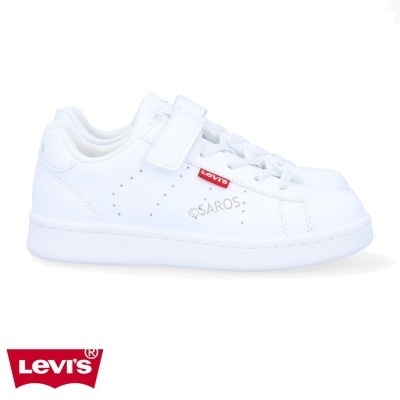 Ténis brancos Levi's com velcro e atacadores