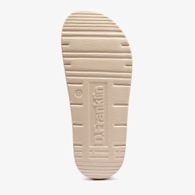 Sola bege de calçado com logótipo Dr. Franks e número 37