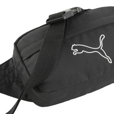 Bolsa preta compacta com logotipo Puma branco